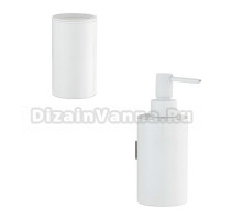 Набор Стакан Boheme Uno 10982-MW matt white + Дозатор 10977-MW matt white
