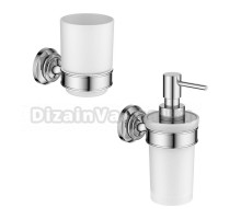 Набор Стакан AQUATEK Классик AQ4504CR хром + Дозатор AQ4505CR хром