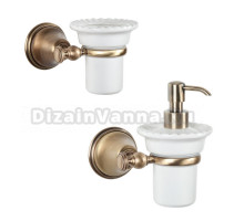 Набор Стакан Tiffany World Harmony TWHA109br + Дозатор TWHA108br