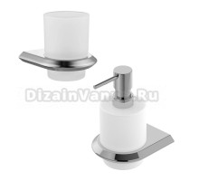 Набор Стакан Cezares Liner TUMS-01 хром + Дозатор SOIS-V-01 хром