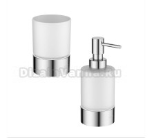 Набор Стакан AQUATEK Лира AQ4428CR хром + Дозатор AQ4429CR хром