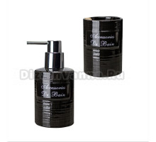 Набор Стакан Bath Plus Bain Noir W-CE0986A-TB + Дозатор W-CE0986A-LD