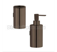 Набор Стакан Boheme Uno 10974-SGM shine gun metal + Дозатор 10977-SGM shine gun metal