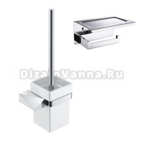 Набор Держатель Boheme New Venturo 10311-CR с полкой для телефона + Ершик 10319-CR
