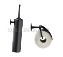 Набор Держатель Duravit Starck T 0099404600 черный, с крышкой + Ершик 0099464600 подвесной, черный