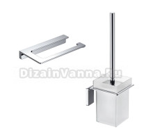 Набор Держатель IDDIS Slide SLISC00i43 открытый + Ершик SLISCG0i47 хром, матовое стекло