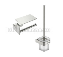 Набор Держатель Boheme Q 10941-NB Nikel Brush + Ершик 10954-NB Nikel Brush