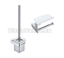 Набор Держатель Boheme Q 10941-CR с полкой для телефона + Ершик 10954-CR