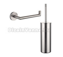 Набор Держатель Allen Brau Priority 6.31007-BN брашированный никель + Ершик 6.31009-BN брашированный никель