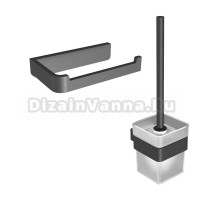Набор Держатель Lemark Smooth line 9726009 графит + Ершик 9766021 графит