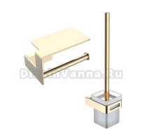 Набор Держатель Boheme Q 10941-G с полкой для телефона + Ершик 10954-G