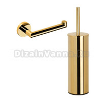 Набор Держатель Bemeta Brilo 161212030 gold polished + Ершик 161313060 глянцевое золото