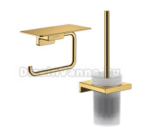 Набор Держатель Hansgrohe AddStoris 41772990 полированное золото + Ершик 41752990 полированное золото