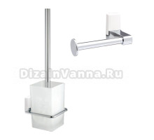 Набор Держатель Wasserkraft Leine White K-5096WHITE + Ершик K-5027WHITE