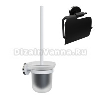 Набор Держатель Fora Lord FOR-LORD015BL + Ершик FOR-LORD020WT