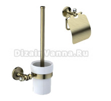 Набор Держатель Art&Max Antic Crystal AM-E-2683SJ-Br + Ершик AM-E-2681SJ-Br