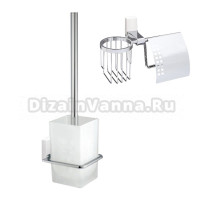 Набор Держатель Wasserkraft Leine White K-5059White с держателем освежителя воздуха + Ершик K-5027WHITE