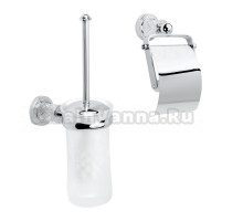 Набор Держатель Boheme Murano Cristal 10901-CRST-CH хром + Ершик 10913-CRST-CH хром