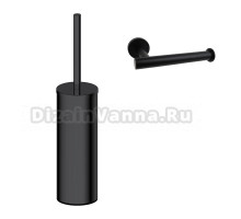 Набор Держатель AQUATEK Вега AQ4008MB матовый черный + Ершик AQ4011MB матовый черный