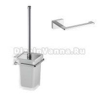 Набор Держатель AQUATEK Либра AQ4308CR хром + Ершик AQ4310CR хром