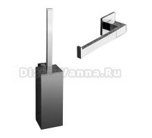 Набор Держатель Colombo Design BasicQ В3708SX правый + Ершик B3707 настенный, хром