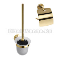 Набор Держатель Bemeta Brilo 161112010 gold polished + Ершик 161113017 полированное золото