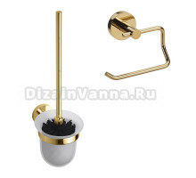 Набор Держатель Bemeta Brilo 161112042 gold polished + Ершик 161113017 полированное золото