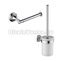 Набор Держатель AQUATEK Классик AQ4508CR хром + Ершик AQ4510CR хром