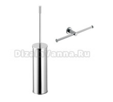 Набор Держатель Colombo Design Plus W4990 двойной, хром + Ершик W4961 хром