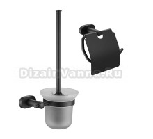 Набор Держатель BELZ B901 B90103 черный матовый + Ершик B90110 черный матовый