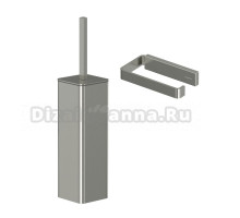 Набор Держатель WHITECROSS Cubo CU2460NIB брашированный никель + Ершик CU2474NIB брашированный никель