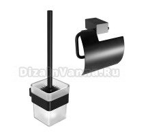 Набор Держатель Lemark Smooth line 9722011 черный + Ершик 9762020 черный