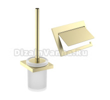 Набор Держатель Timo Petruma 15242/17 матовое золото + Ершик 15261/17 матовое золото