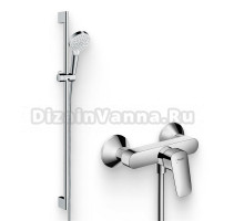 Душевой комплект Смеситель для душа Hansgrohe Logis 71600000 + Гарнитур Crometta Vario 900 26536400