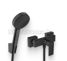 Душевой комплект Смеситель для душа Hansgrohe Vernis Shape 71650670 черный + Гарнитур Pulsify 105 1jet 24301670 1,25, матовый черный