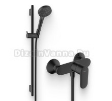 Душевой комплект Смеситель для душа Hansgrohe Vernis Blend 71640670 черный + Гарнитур 26422670 матовый черный