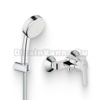 Душевой комплект Смеситель для душа Grohe BauEdge 23333000 + Гарнитур Tempesta Cosmopolitan 26084002