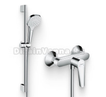 Душевой комплект Смеситель для душа Hansgrohe Logis E 71610000 + Гарнитур Croma Select E 26584400 белый, хром