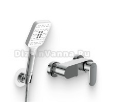 Душевой комплект Смеситель для душа Cersanit Elio 63046 хром + Гарнитур Ferro 64085