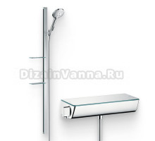 Душевой комплект Термостат Hansgrohe Ecostat Select 13161000 для душа + Гарнитур Raindance Select S 27646000 хром