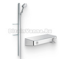 Душевой комплект Термостат Hansgrohe Ecostat Select 13171000 для душа + Гарнитур Raindance Select S 27646000 хром