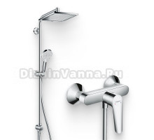 Душевой комплект Смеситель для душа Hansgrohe Logis E 71602000 + Стойка Crometta E 240 1jet Showerpipe Reno 27289000 EcoSmart