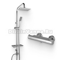 Душевой комплект Термостат Lemark Yeti LM7833C для душа + Стойка LM8804C