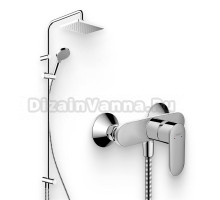 Душевой комплект Смеситель для душа Hansgrohe Vernis Blend 71640000 хром + Стойка Vernis Shape 26282000 Showerpipe 230 1jet Reno хром