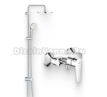 Душевой комплект Смеситель для душа Grohe BauEdge 23635001 + Стойка New Tempesta Rustic 26452001
