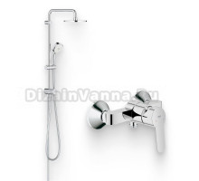 Душевой комплект Смеситель для душа Grohe BauEdge 23333000 + Стойка New Tempesta Cosmopolitan 27394002