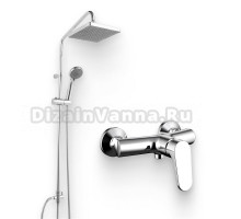 Душевой комплект Смеситель для душа Bravat Eler F9191238CP-01 + Стойка Fit D283CP-2A-RUS