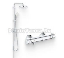 Душевой комплект Термостат Grohe Grohtherm 800 34558000 для душа + Стойка New Tempesta System 26381001