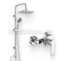 Душевой комплект Смеситель для душа Aquanet Passion AF300-30С хром + Стойка AF300-70-RC-C хром