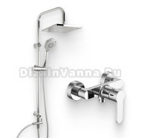 Душевой комплект Смеситель для душа Aquanet Passion AF300-30С хром + Стойка S